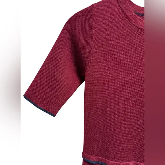 HOBBS LONDON Women’s Burgandy Three Quarter Sleeve Louise Dress - Size 2 - Picture 8 of 8